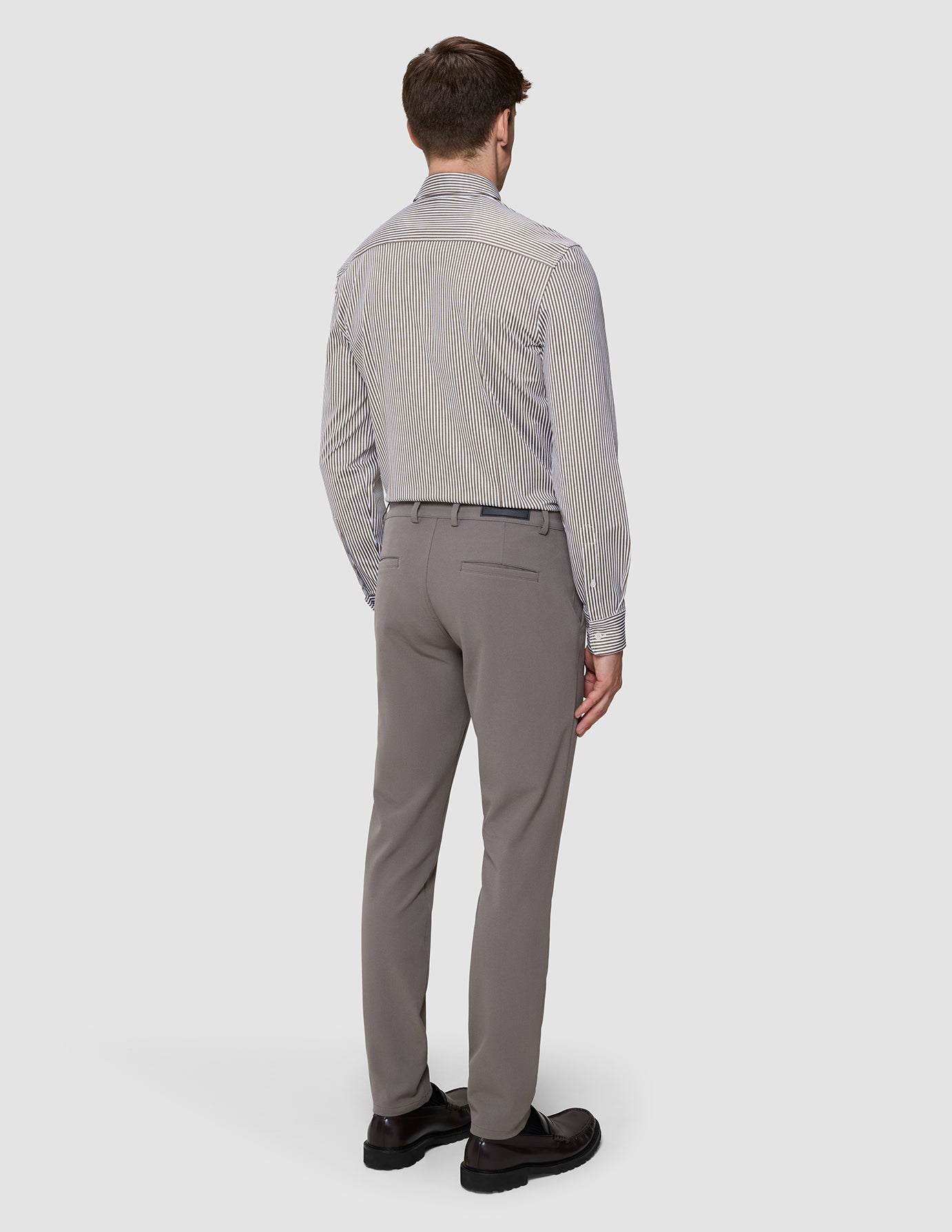 Classic Shirt Shadow Brown Stripe Slim